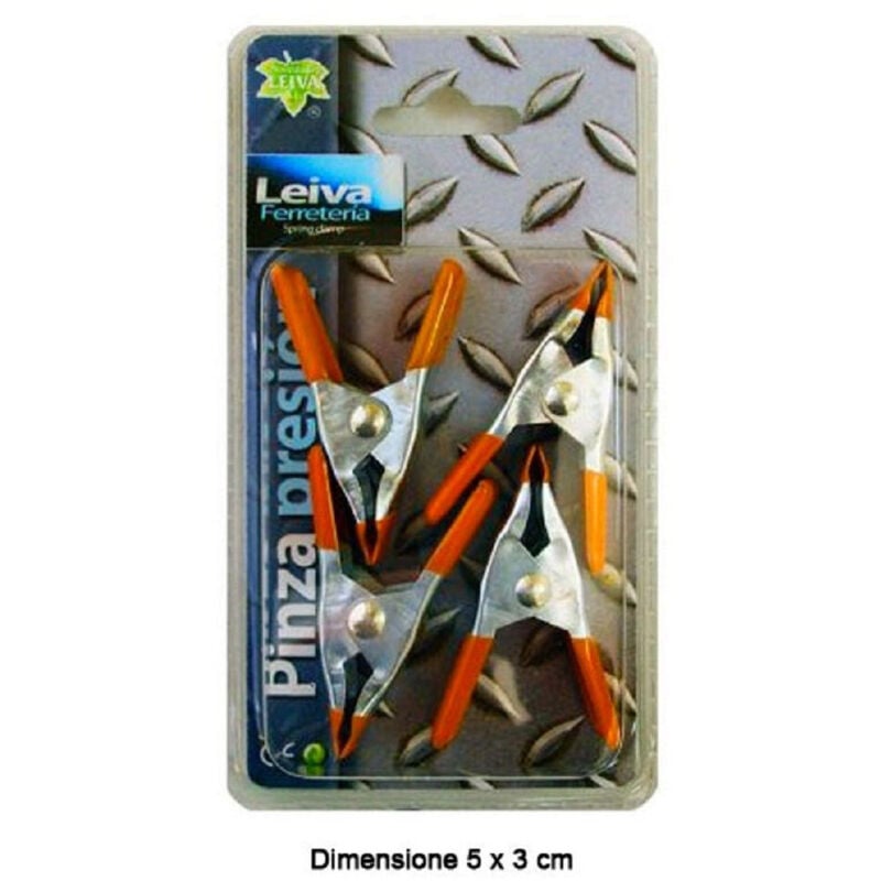 foto del prodotto trade shop traesio - set 4 pezzi pinze a pressione 5 x 3 cm stringenti tuttofare fai da te -