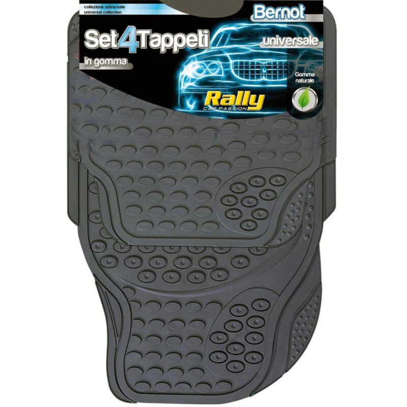 foto del prodotto trade shop traesio set 4 pezzi tappeti per auto in gomma naturale universale ritagliabile 