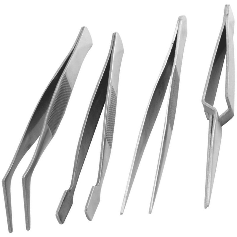 foto del prodotto trade shop traesio set 4 pinzette leva togli lische lisca in acciaio inox pesce cucina cake 