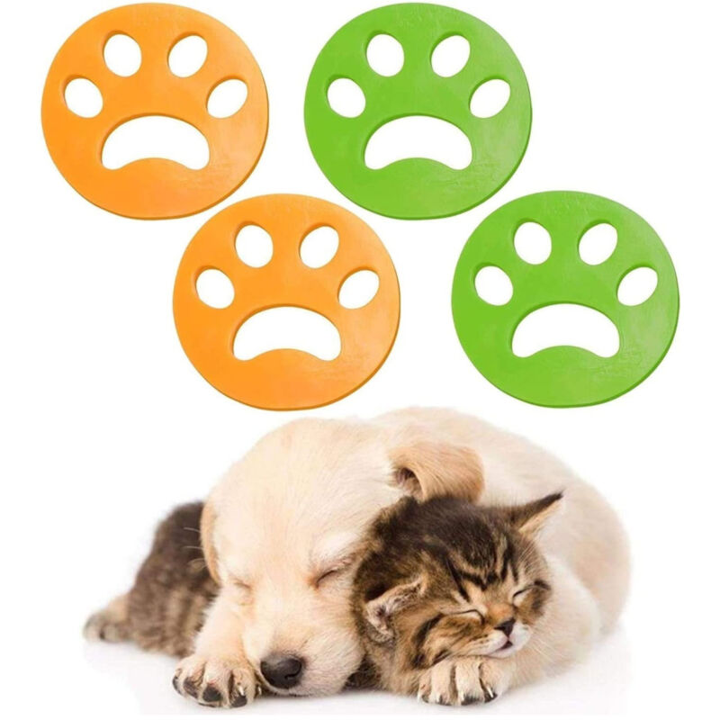 foto del prodotto trade shop traesio set 4 rimuovi peli cane e gatto dai vestiti in lavatrice e asciugatrice silicone 