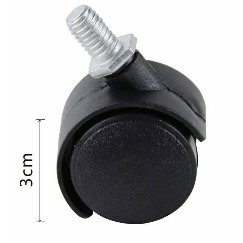 foto del prodotto trade shop traesio set 4 ruote girevoli ricambio per sedie mobili poltrone ufficio 3 cm 91486 