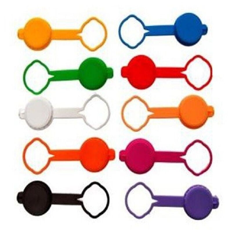 foto del prodotto trade shop traesio set 40 tappi tappo con collarino per alimenti bottiglie vino acqua in plastica 