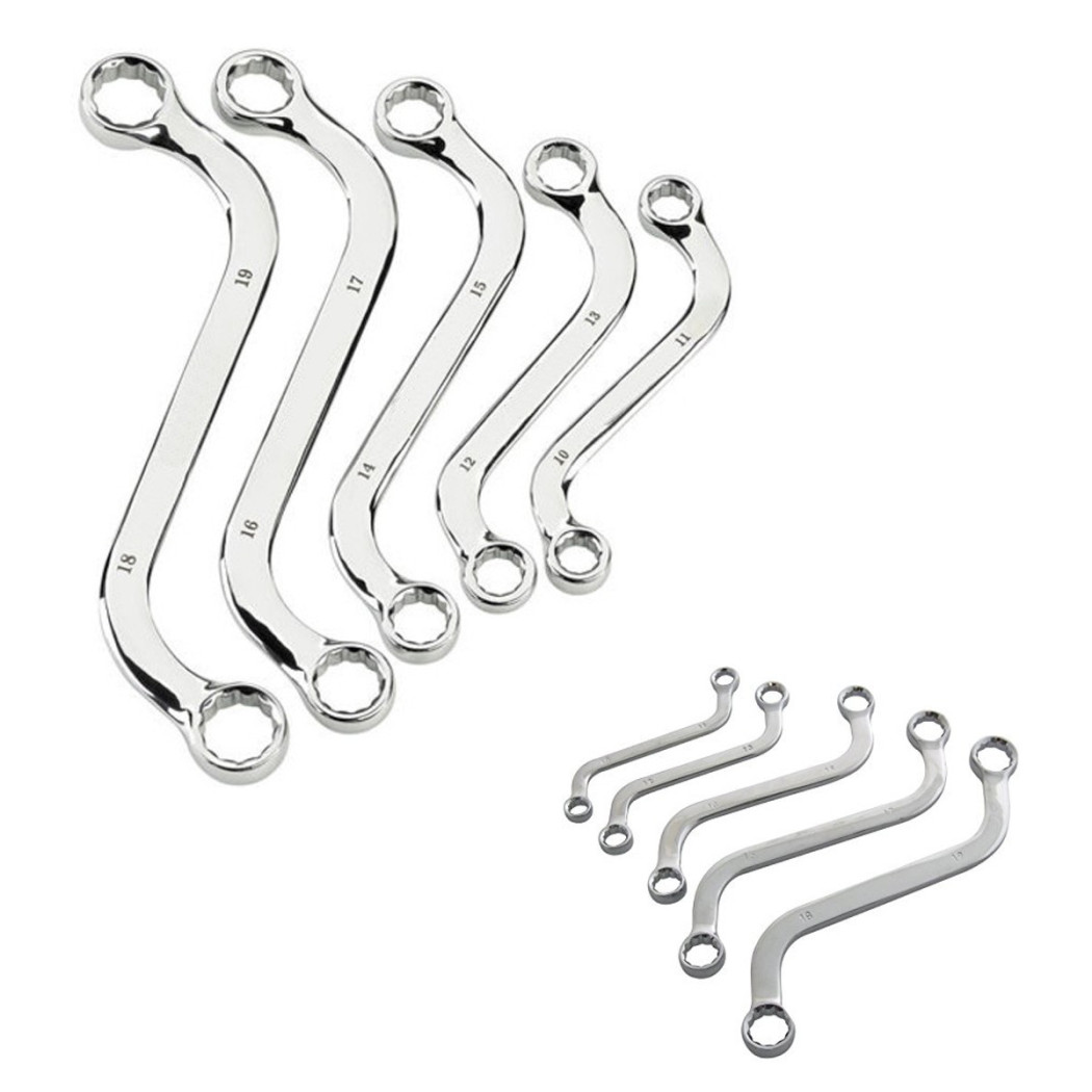 foto del prodotto trade shop traesio set 5 chiavi ad esse s inglesi metriche per dadi bulloni in acciaio mr 70074 