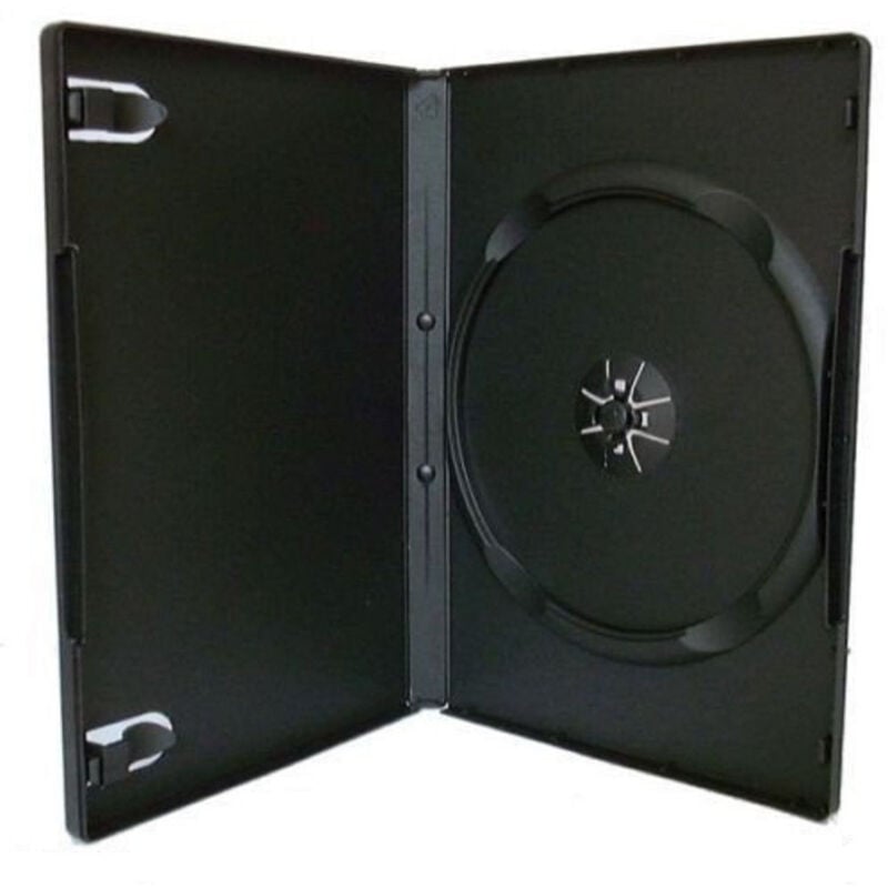 foto del prodotto trade shop traesio set 5 custodie custodia singole nero per cd dvd dvr plastica con pattina esterna 