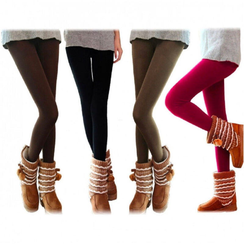 foto del prodotto trade shop traesio set 5 leggings donna effetto termico felpato ass. uhra collant taglia unica 