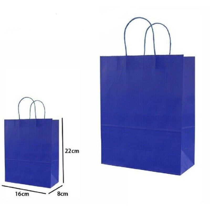 foto del prodotto trade shop traesio set 5 pezzi buste borsa da regalo sacchetti carta colore blu 22 x 16 x 8cm 68449 