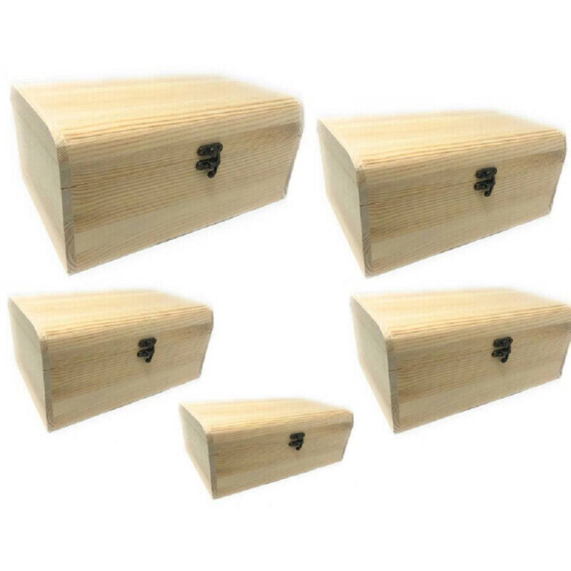 foto del prodotto trade shop traesio set 5 scatole in legno matrioska baule x decoupage scatola cofanetto portagioie 