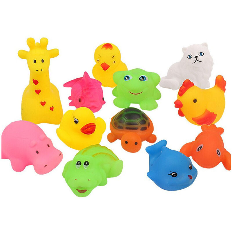 foto del prodotto trade shop traesio set 6 animali animaletti gommosi pecora giraffa mucca cavallo prima infanzia 