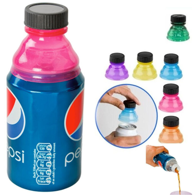 foto del prodotto trade shop traesio set 6 pezzi tappi per lattine addattatore lattina in bottiglia universale colori 