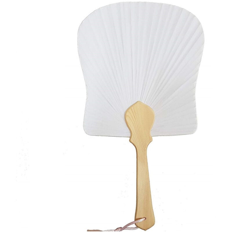 foto del prodotto trade shop traesio set 6 pezzi ventagli ventaglio rettangolo bianco segnaposto ricevimento 