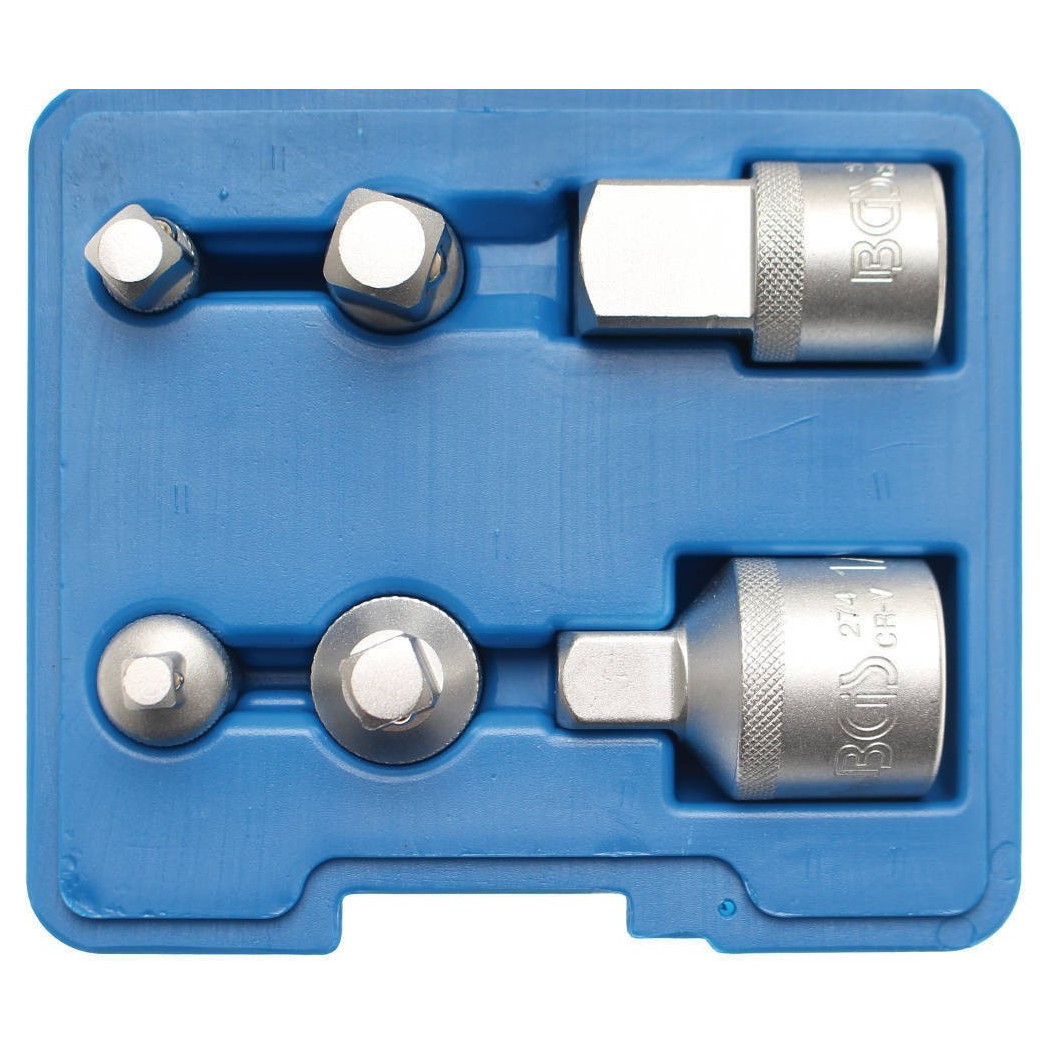 foto del prodotto trade shop traesio set 6 pz adattatori riduttori aumentatori per cricchetto cromo vanadium 