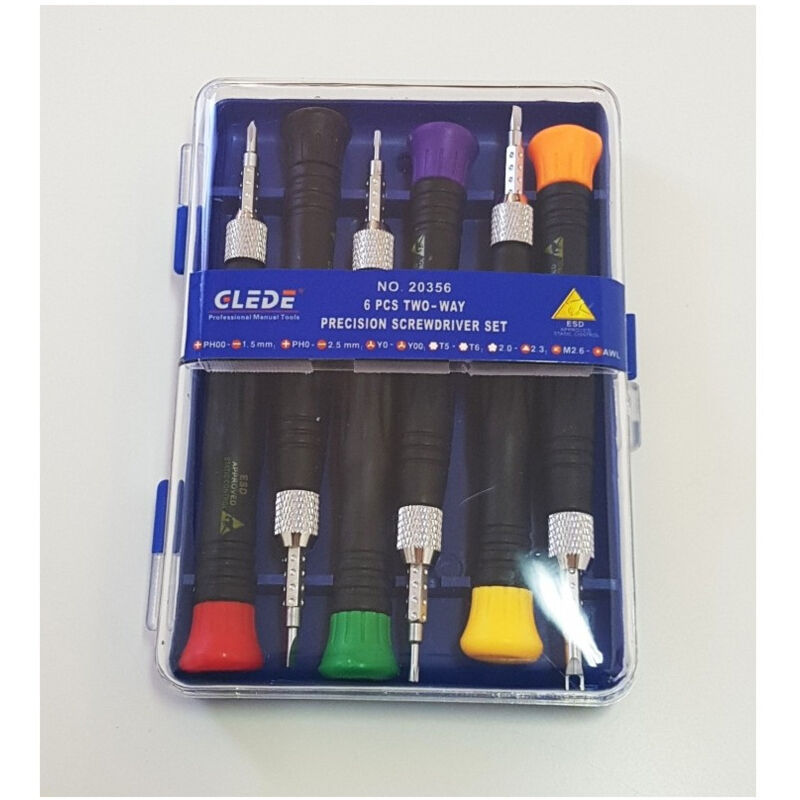 foto del prodotto trade shop traesio set 6 pz. cacciaviti torx per telefoni smartphone nokia tv camera occhiali orologi punte di precisione 