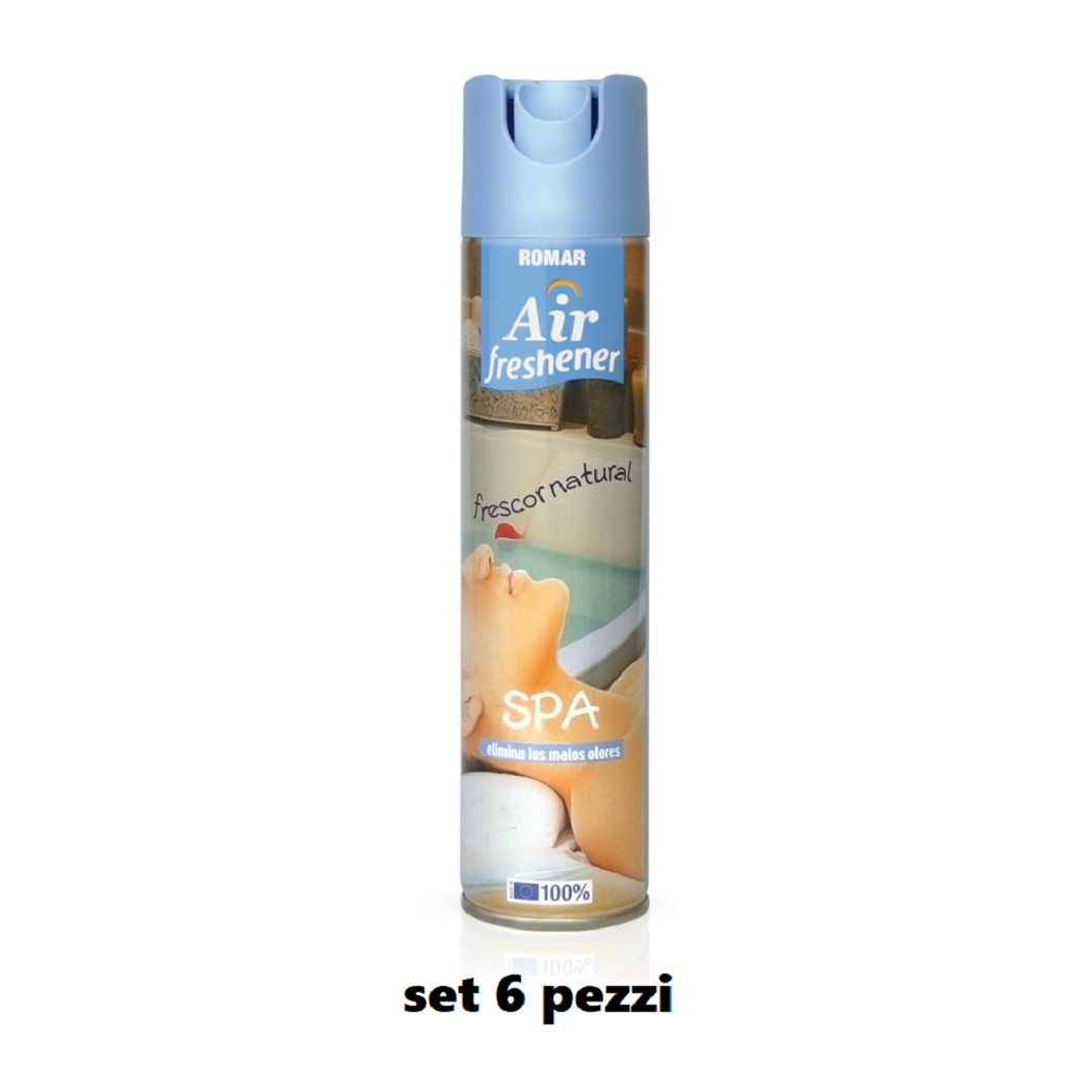 foto del prodotto trade shop traesio set 6 pz deodorante per ambiente spray profumo casa fresco 300 ml spa 