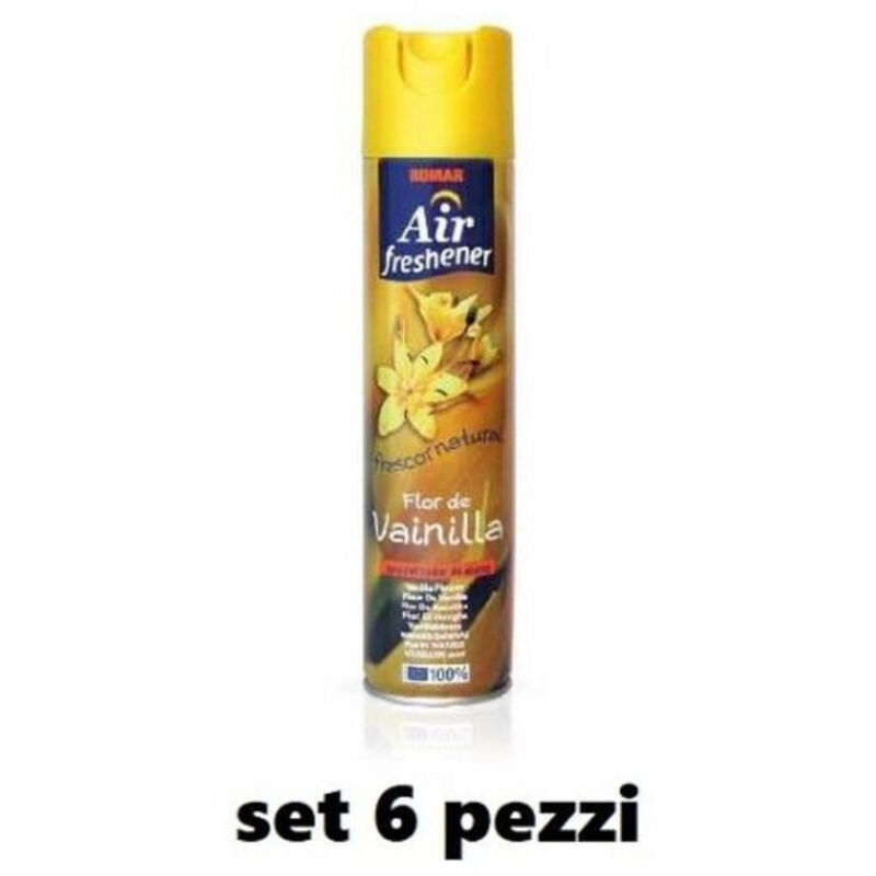 foto del prodotto trade shop traesio set 6 pz deodorante per ambiente spray profumo casa fresco 300ml vaniglia 