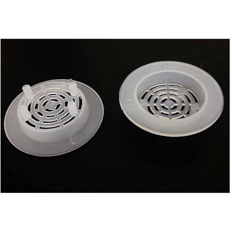 foto del prodotto trade shop traesio set 6 pz. filtro colino grigli plastica 70mm copertura per scarico bagno cucina 