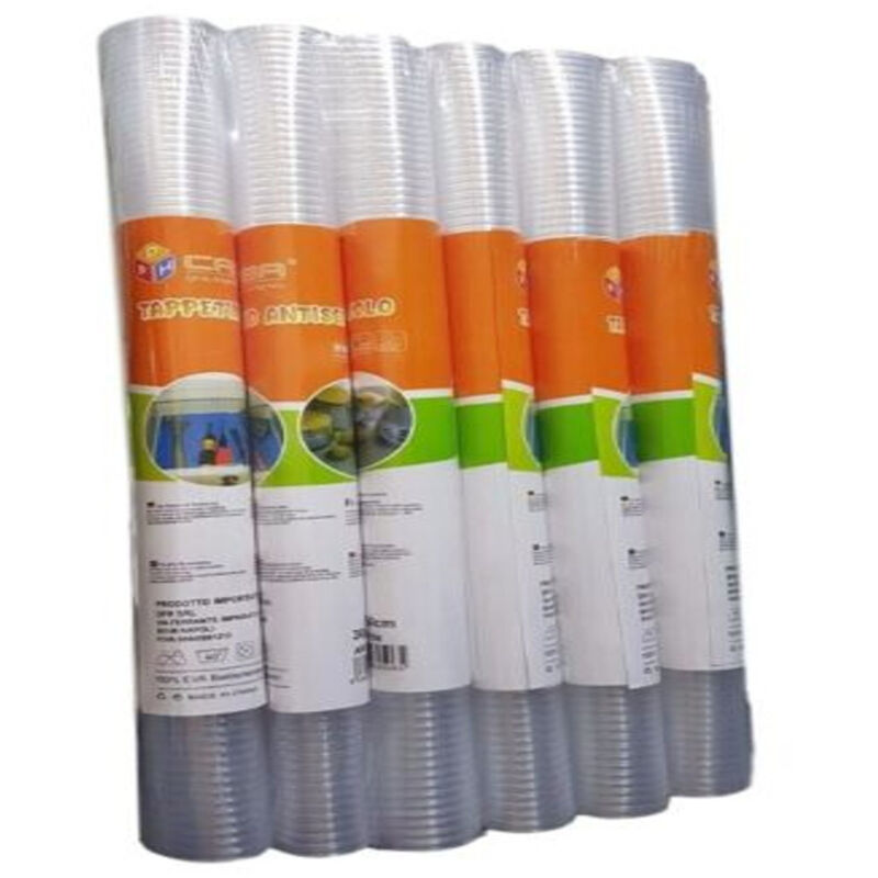 foto del prodotto trade shop traesio - set 6 tappeti stuoie tappetini anti scivolo trasparenti casa cucina 35x50cm -