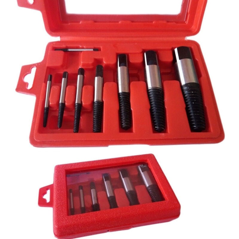 foto del prodotto trade shop traesio - set 8 estrattori per viti bulloni rovinate spezzate prigionieri viti spezzati -
