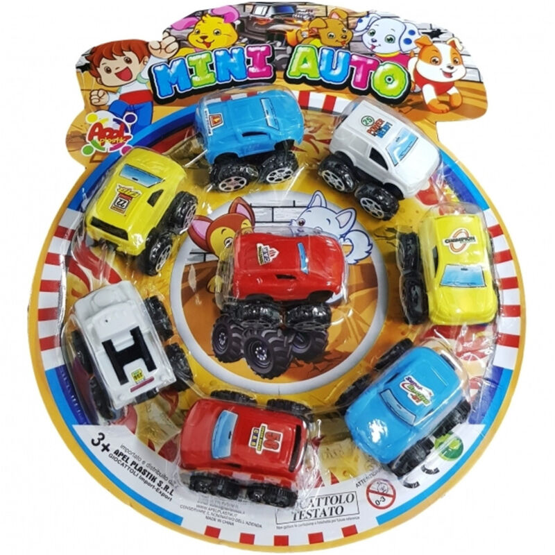 foto del prodotto trade shop traesio set 8 mini auto jeep miste racer macchina 4 ruote macchinine bambini giocattolo 
