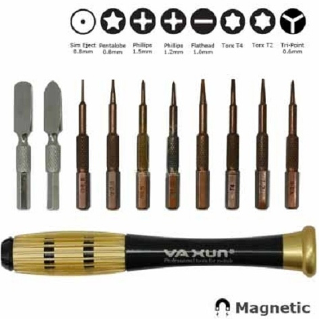 foto del prodotto trade shop traesio set cacciaviti multifunzione 10 punte torx riparazioni cellulare smartphone pc 