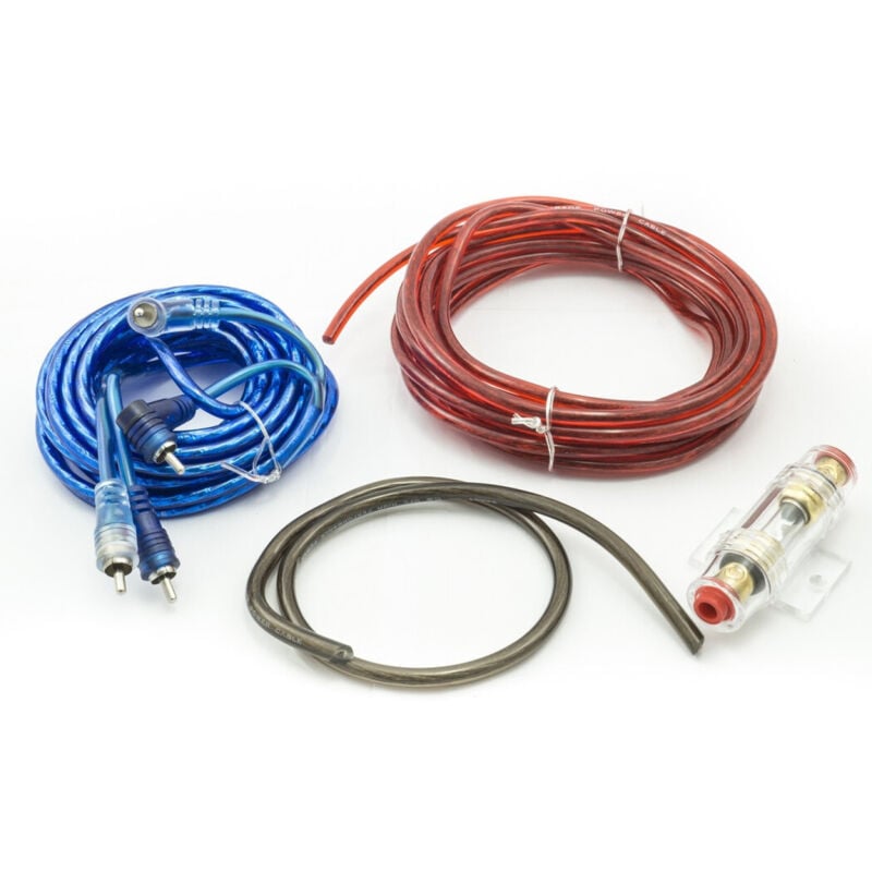 foto del prodotto trade shop traesio set cavi fusibili impianto stereo audio auto per alte prestazioni anti disturbo 