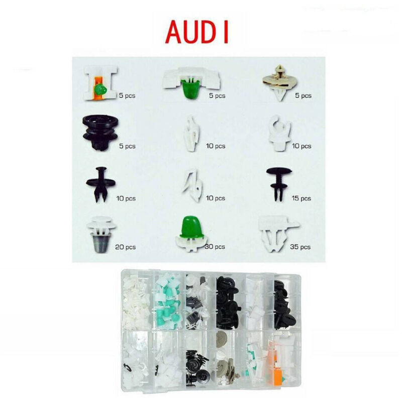 foto del prodotto trade shop traesio set clip di fissaggio per auto audi confezione 150 pezzi ricambi plastica 