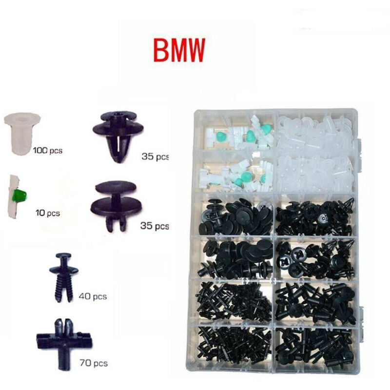 foto del prodotto trade shop traesio set clip di fissaggio per auto bmw confezione 290 pezzi ricambi plastica 