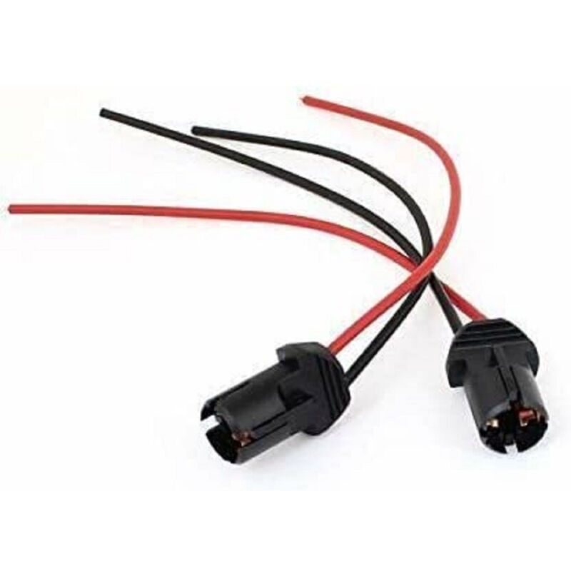 foto del prodotto trade shop traesio set coppia portalampada supporto attacco t10 w5w presa connettore lampada led 