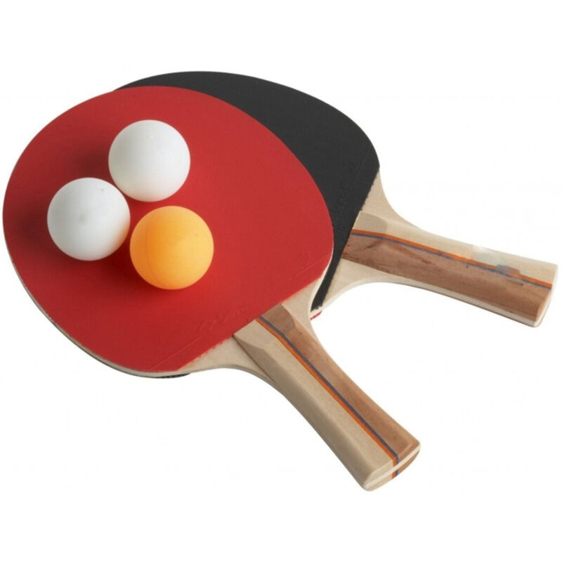 foto del prodotto trade shop traesio set di 2 racchette per ping pong con 3 palline tennis da tavolo gioco pingpong 