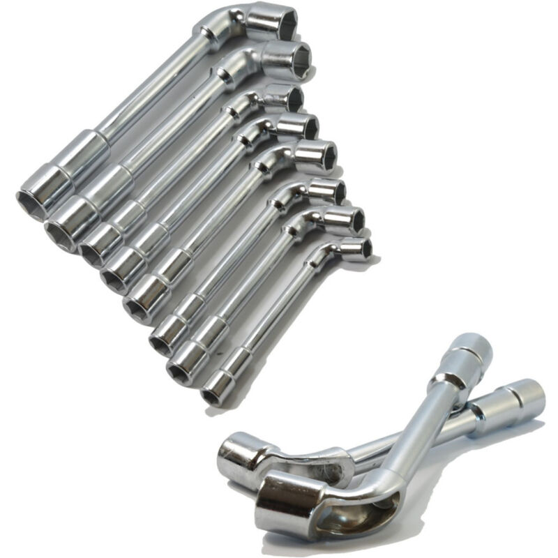 foto del prodotto trade shop traesio set di 8 chiavi a pipa esagonali 8 22mm chiavi bussola 8 10 11 12 13 14 17 19 