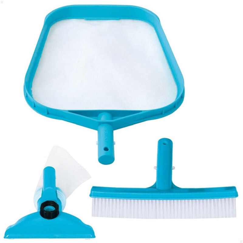 foto del prodotto trade shop traesio set di pulizia basic per piscina retina spazzola testa aspiratrice vacuum 29056 