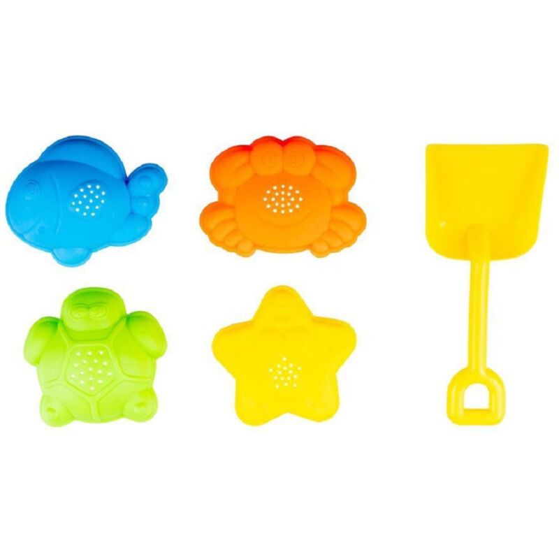 foto del prodotto trade shop traesio set formine giochi mare 5 pezzi con paletta spiaggia sabbia per bambini 6560006 