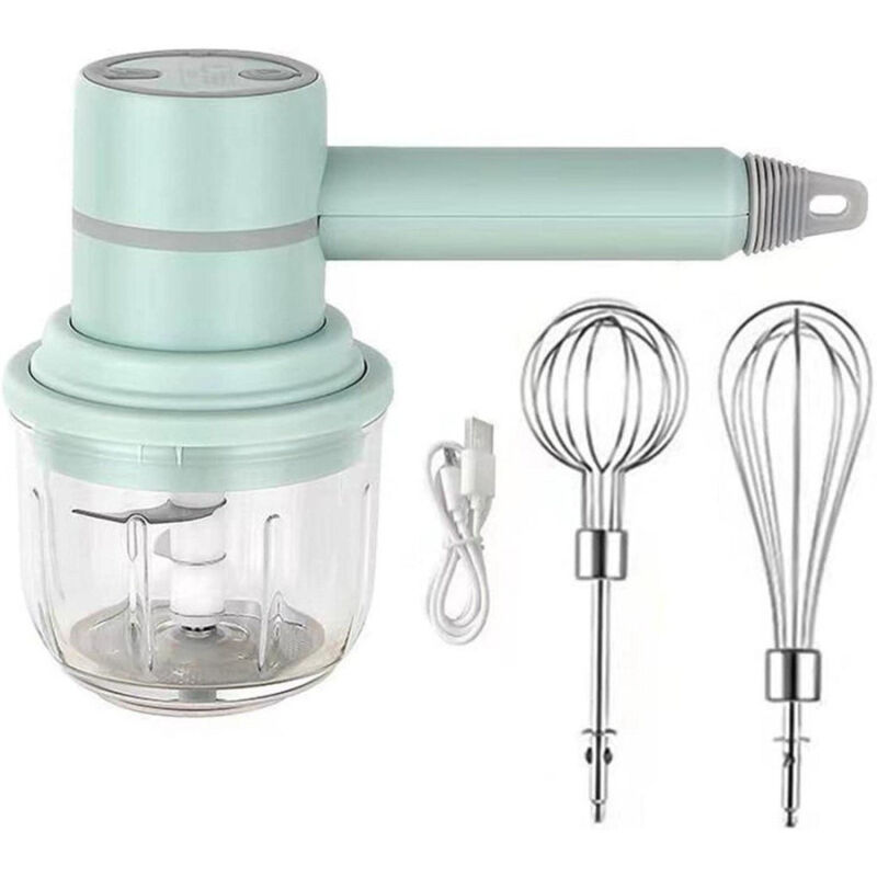 foto del prodotto trade shop traesio set frullatore a immersione in acciaio inox portatile per preparazione alimenti 