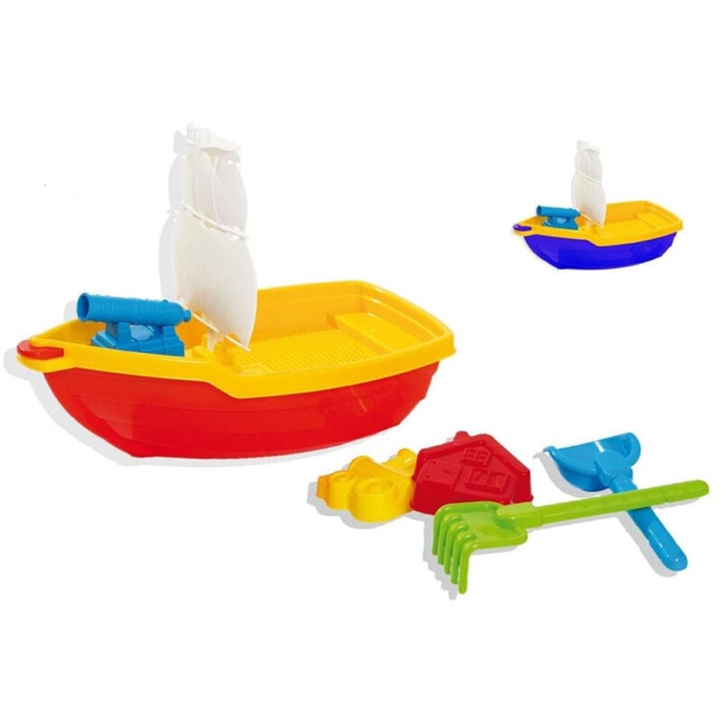 foto del prodotto trade shop traesio - set galeone con palette + accessori mare giochi spiaggia estate bambini 114725 -