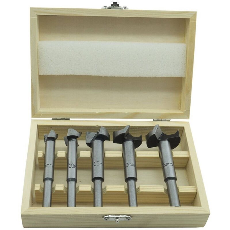 foto del prodotto trade shop traesio set kit 5 frese fresa punte per pantografo verticale legno 8mm 16 20 22 25 35 
