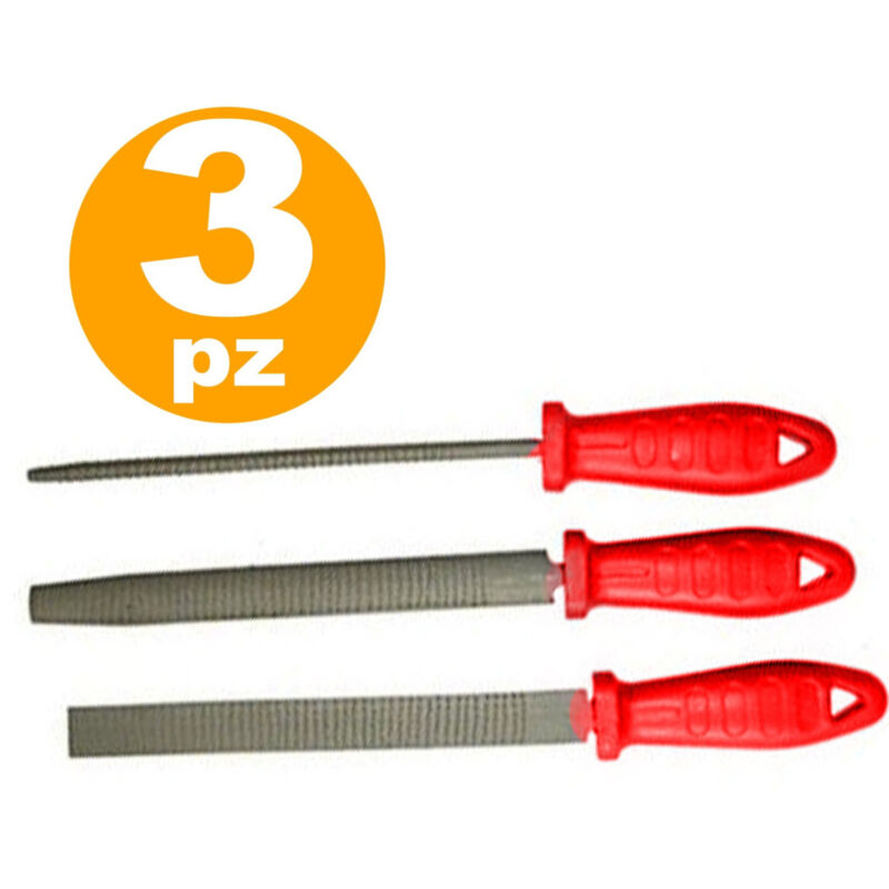 foto del prodotto trade shop traesio set lime e raspe lima raspa per metallo ferro legno 3pezzi 200mm limatura 