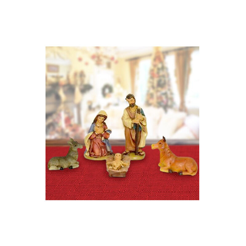 foto del prodotto trade shop traesio set nativita per presepe napoletano natale statuine presepi in plastica 5cm 