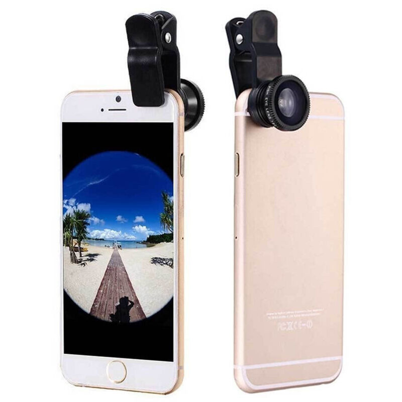foto del prodotto trade shop traesio set obbiettivi smartphone fotocamera smartphone fisheye macro photo wx018 