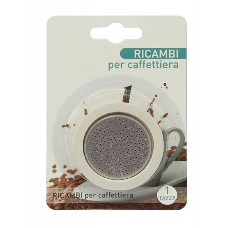 foto del prodotto trade shop traesio set ricambi guarnizione gomma filtro per caffettiera moka caff 1 tazza 53324 