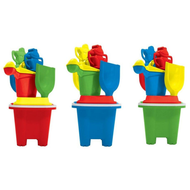 foto del prodotto trade shop traesio set secchiello a castello accessori mare bambini spiaggia estate col ass 000122 