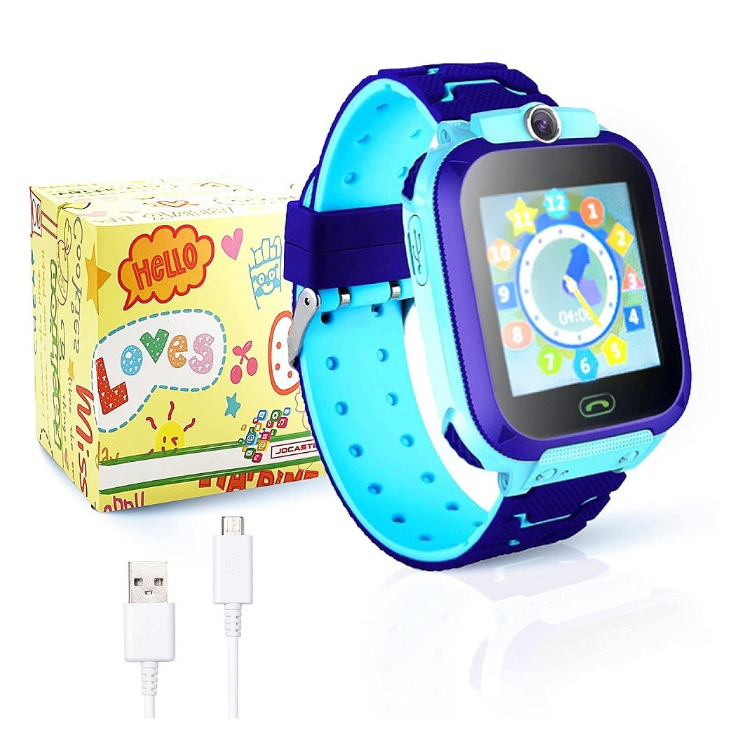 foto del prodotto trade shop traesio smartwatch per bambini orologio digitale touch supporto sim giochi idea regalo 