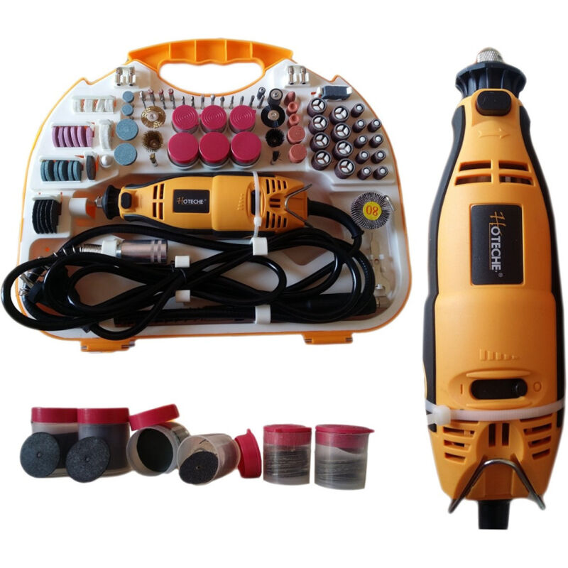 foto del prodotto trade shop traesio smerigliatrice mini trapano fresa drimmel di precisione 160w con 210 accessori 
