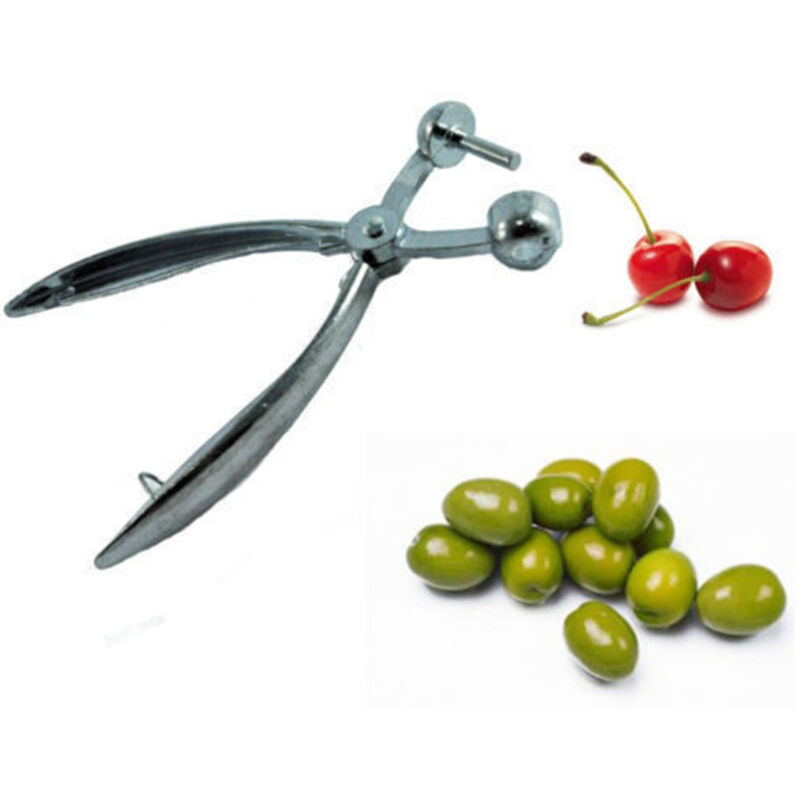 foto del prodotto trade shop traesio snocciolatore manuale per ciliegie e olive snocciola olive ciliegie alluminio 