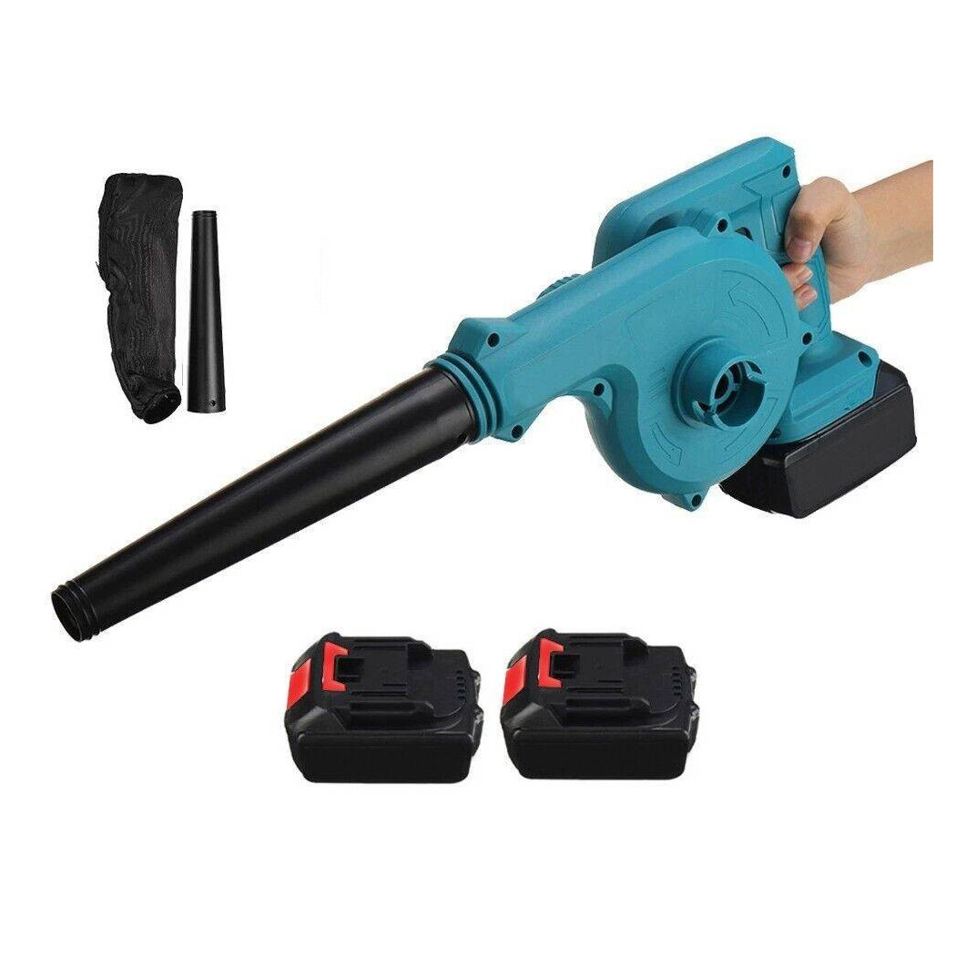 foto del prodotto trade shop traesio soffiatore aspiratore per foglie a doppia batteria ricaricabile 36 v 2.0ah 