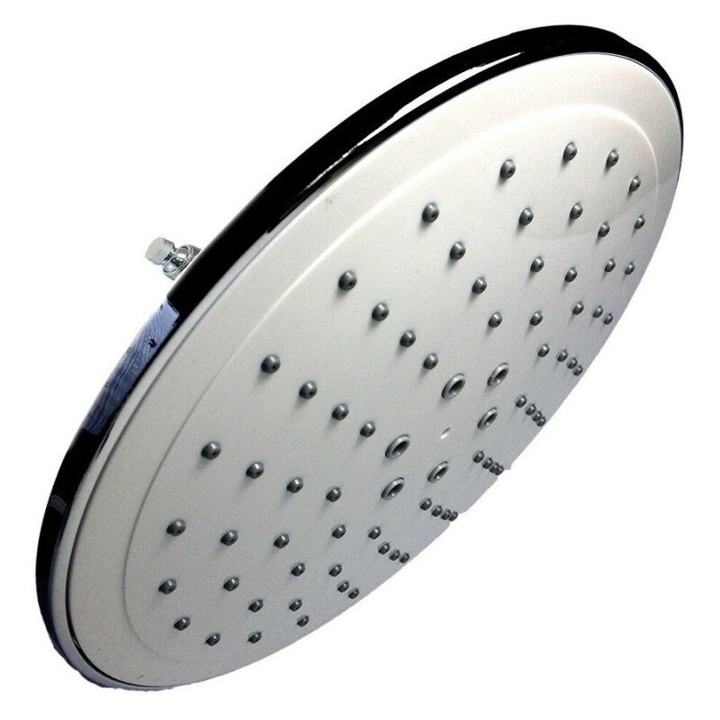 foto del prodotto trade shop traesio soffione doccia rotondo 20x20cm per bagno effetto pioggia sottile cromato 93003 