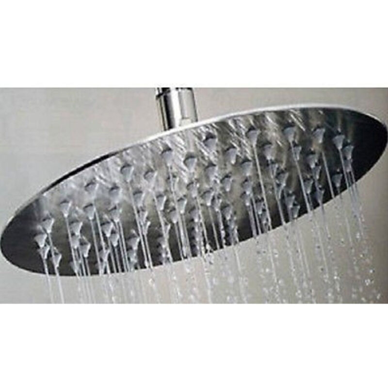 foto del prodotto trade shop traesio soffione doccia rotondo tondo 20 cm bagno effetto pioggia sottile cromato shower 