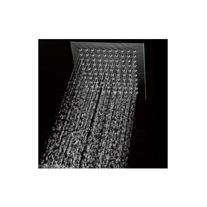 foto del prodotto trade shop traesio soffione doccia slim quadrato rotondo 24 cm bagno effetto pioggia cromato quadrato 