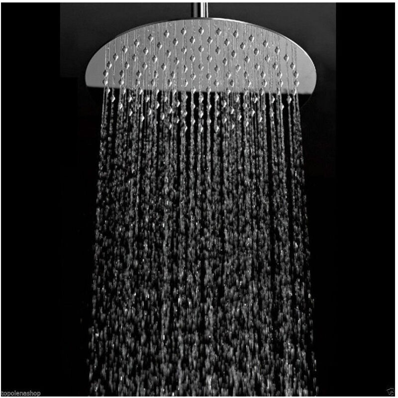 foto del prodotto trade shop traesio soffione doccia tondo 10 bagno effetto pioggia sottile cromato shower 