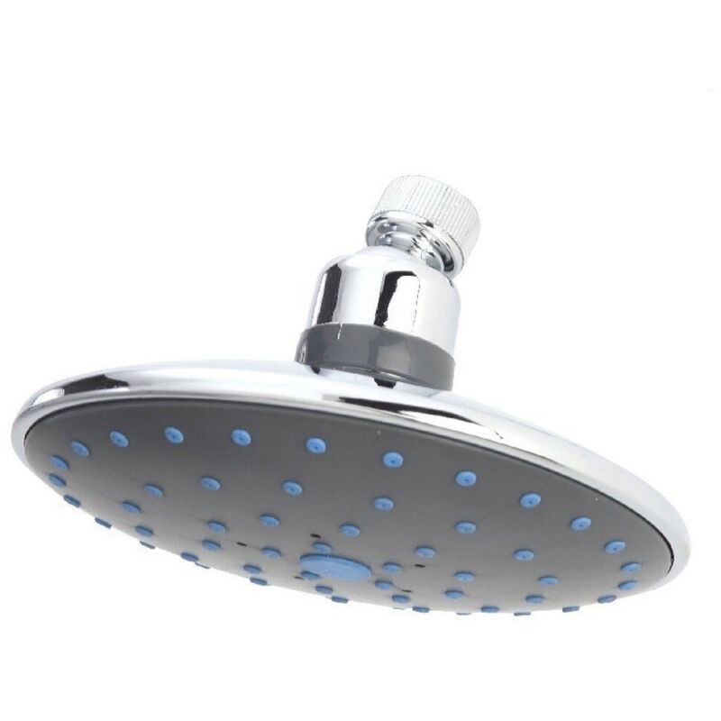 foto del prodotto trade shop traesio - soffione doccia tondo diametro 16 cm in abs cromato miscelatore shower -