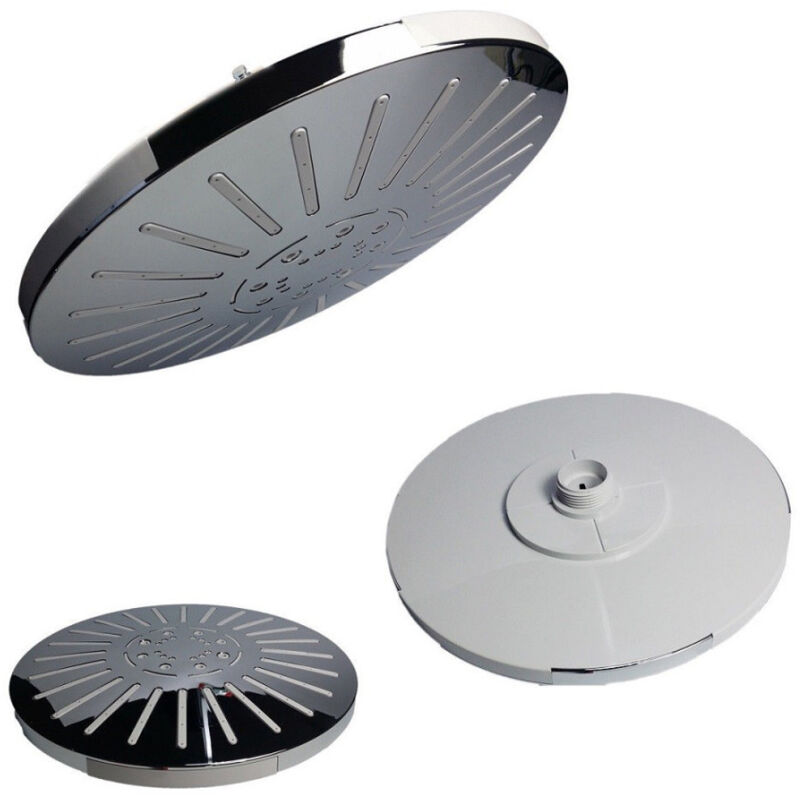 foto del prodotto trade shop traesio soffione doccia tondo rotondo 8 bagno effetto pioggia sottile cromato 93005 