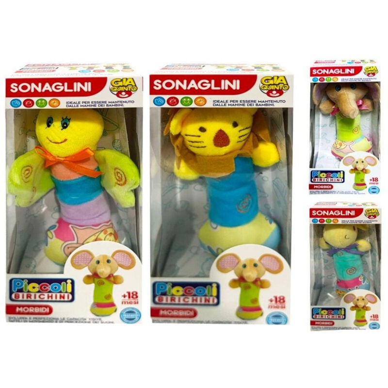foto del prodotto trade shop traesio - sonaglini morbidi e soffici colorati giocattolo per neonati prima infanzia 18+ -